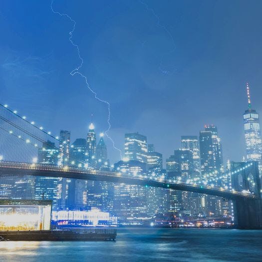 NYC during a thunderstorm