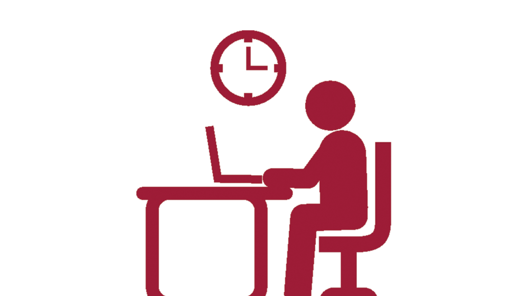 Icon of a person sitting at a desk