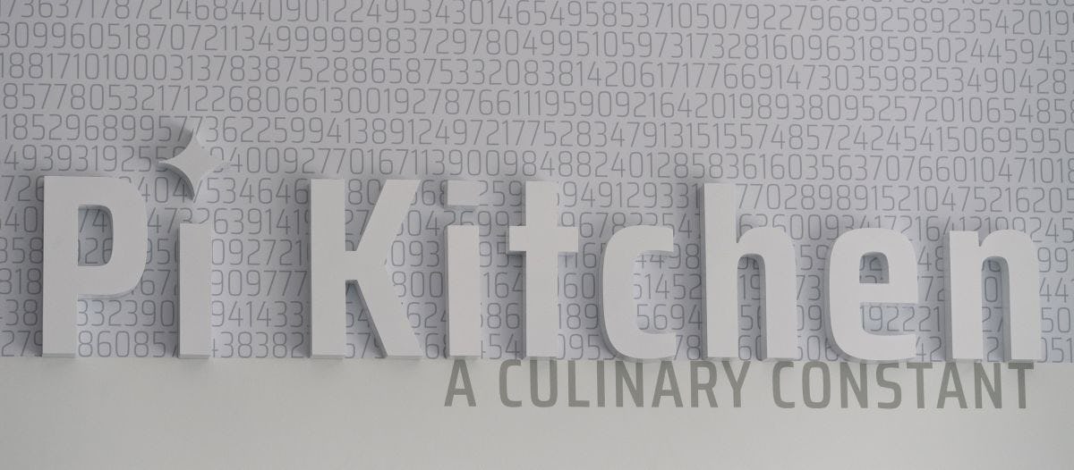 Pi kitchen sign.