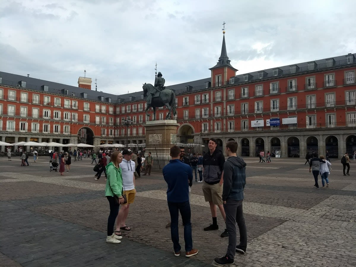 Stevens students sightseeing in Spain. CREDIT: Ron Besser