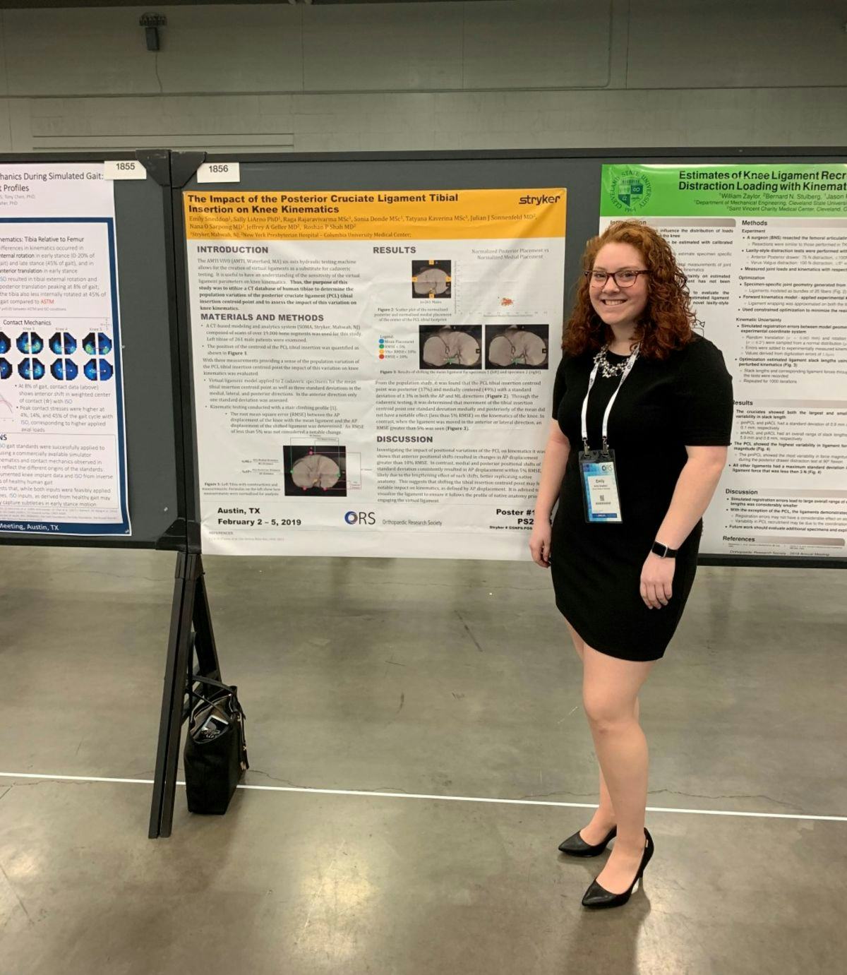 Emily Sneddon ’20  at the Orthopaedic Research Society Conference in Austin