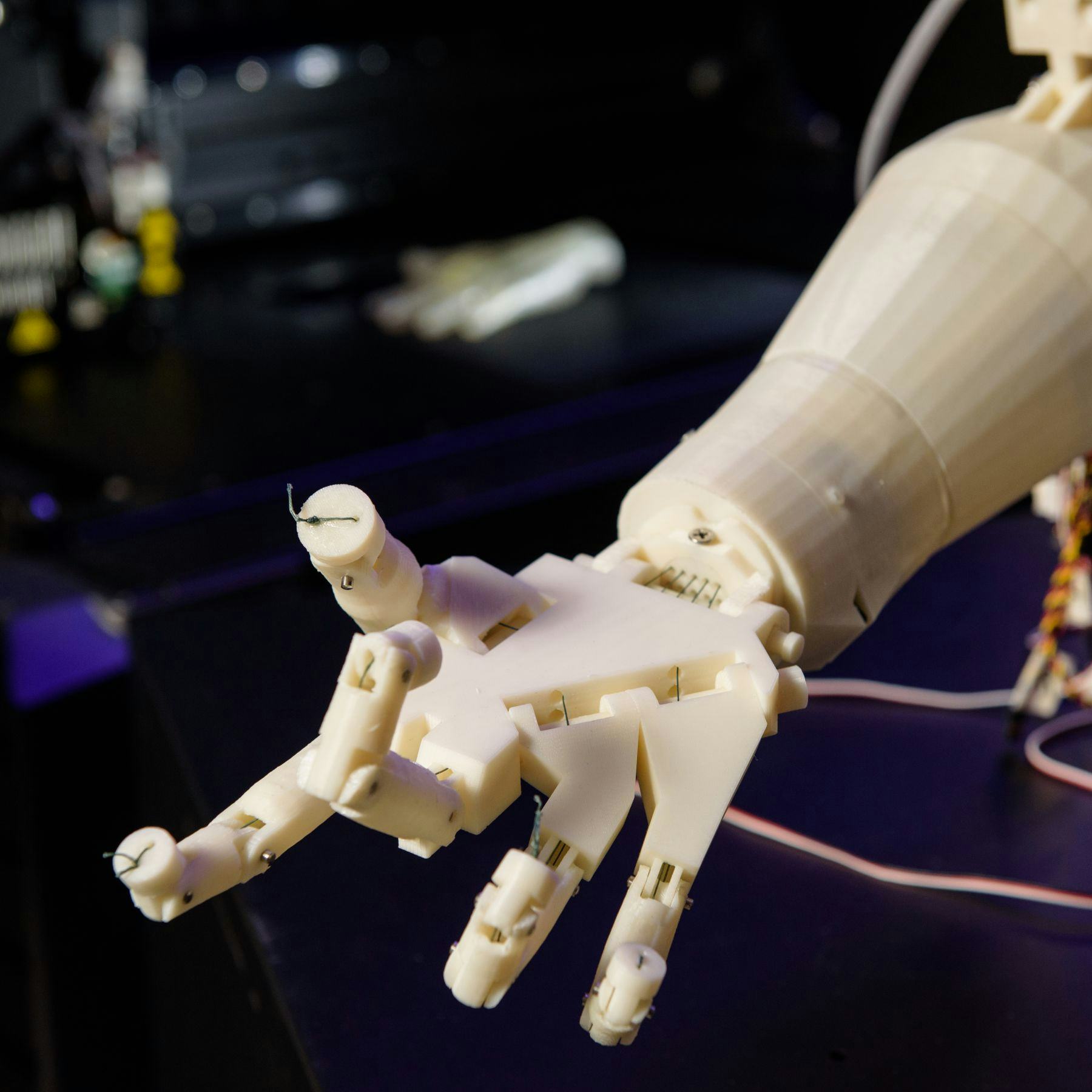 Robotic hand and arm.