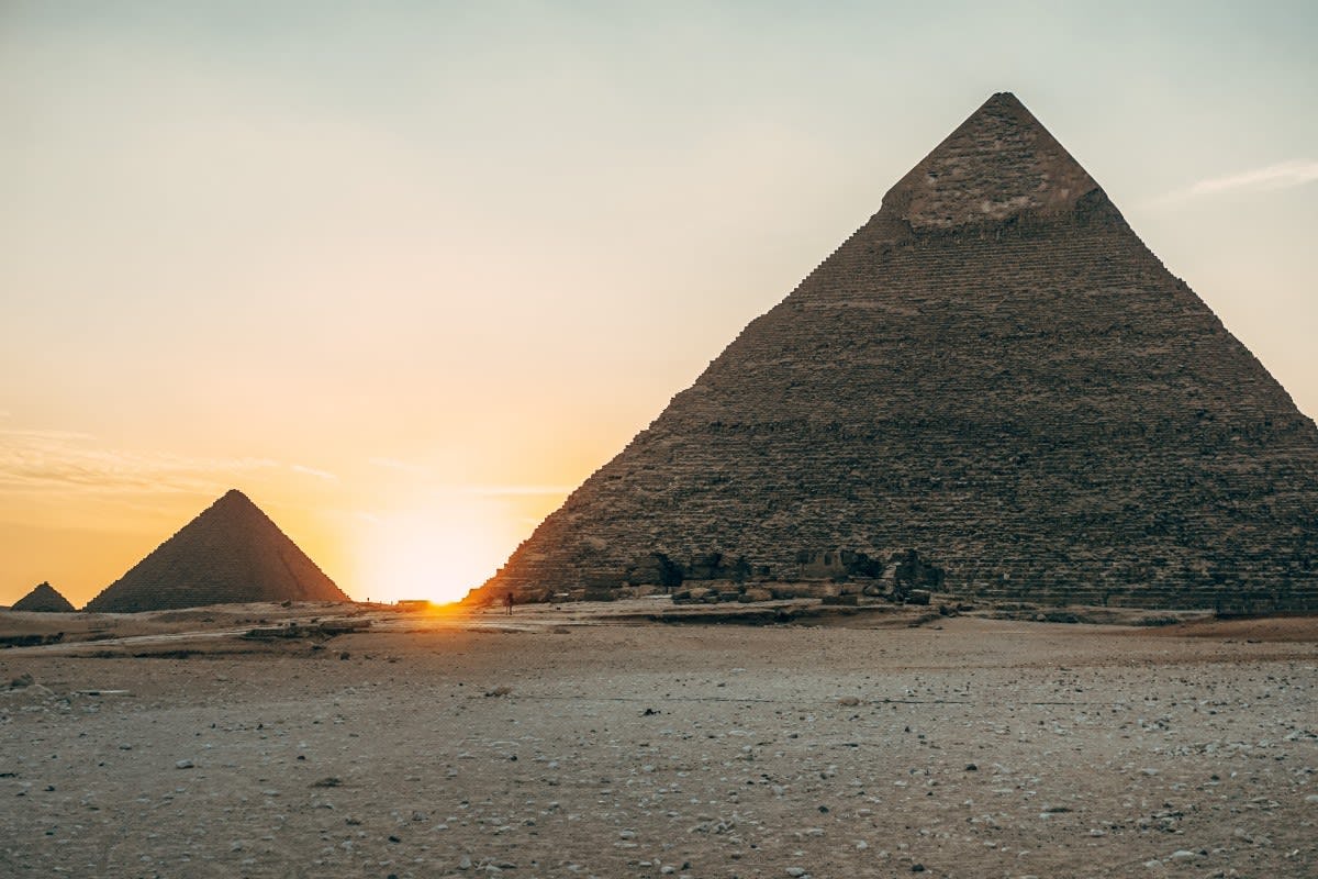 photo of Egyptian pyramids