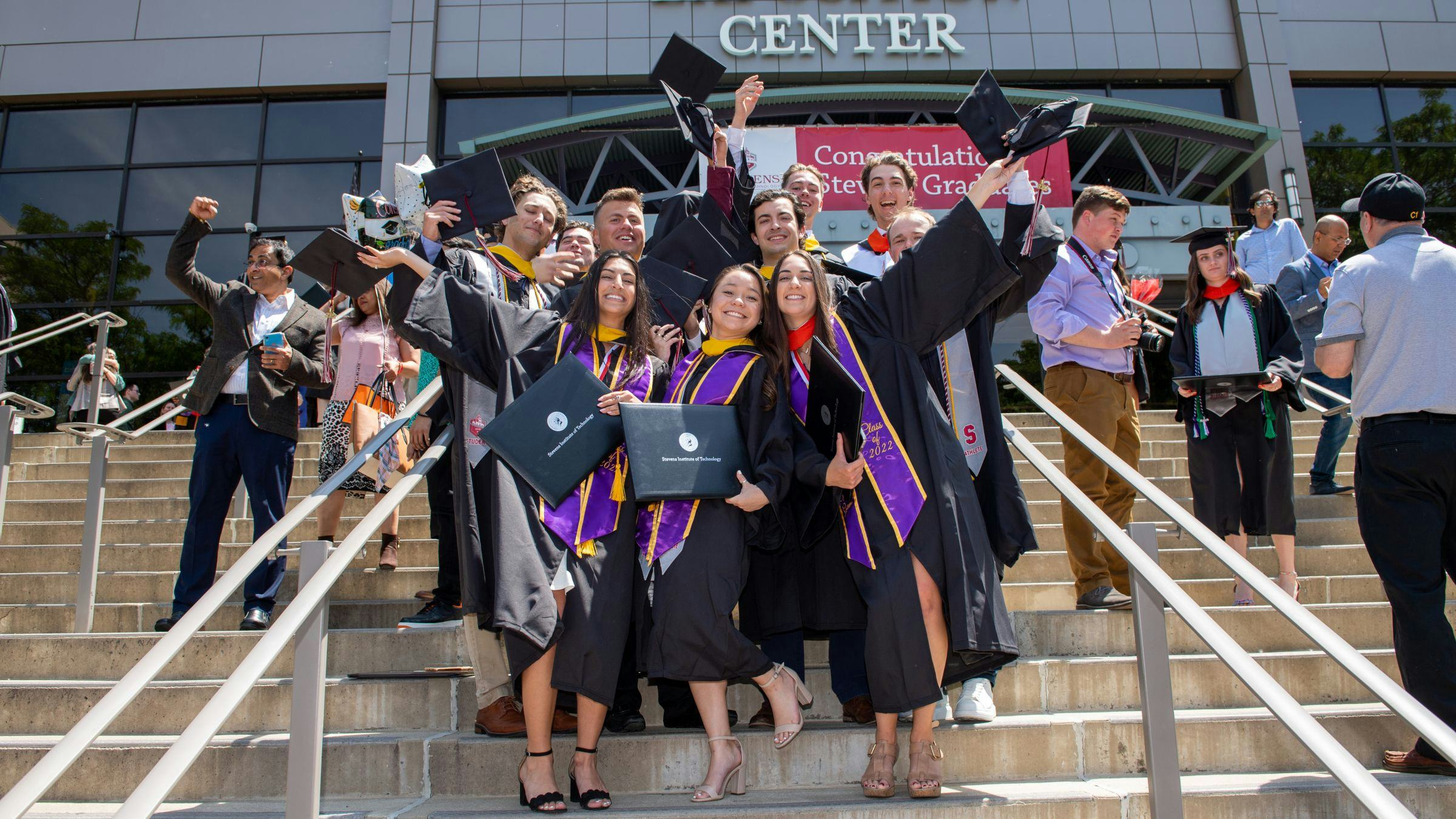 Students celebrate after 2022 commencement