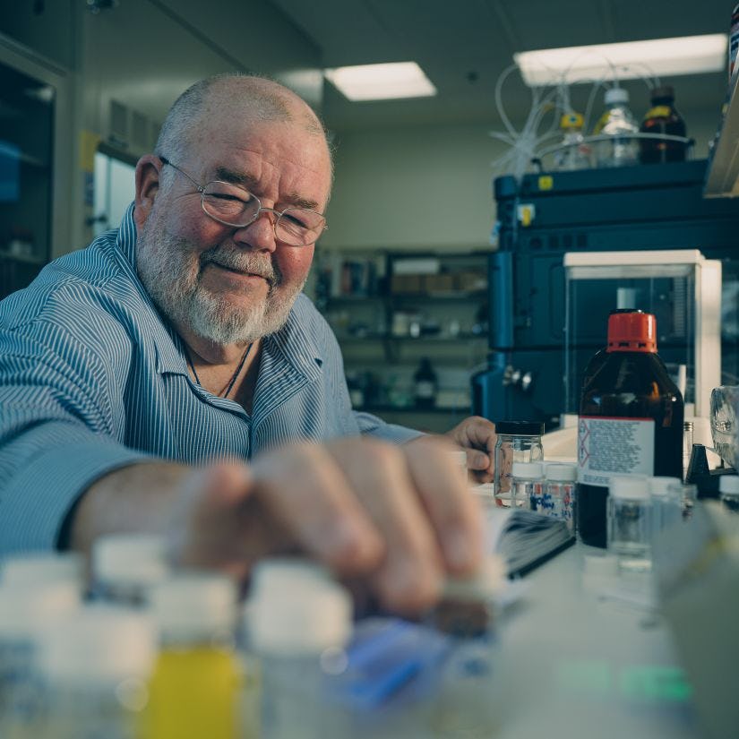 Portrait of Mike McGuire in lab.