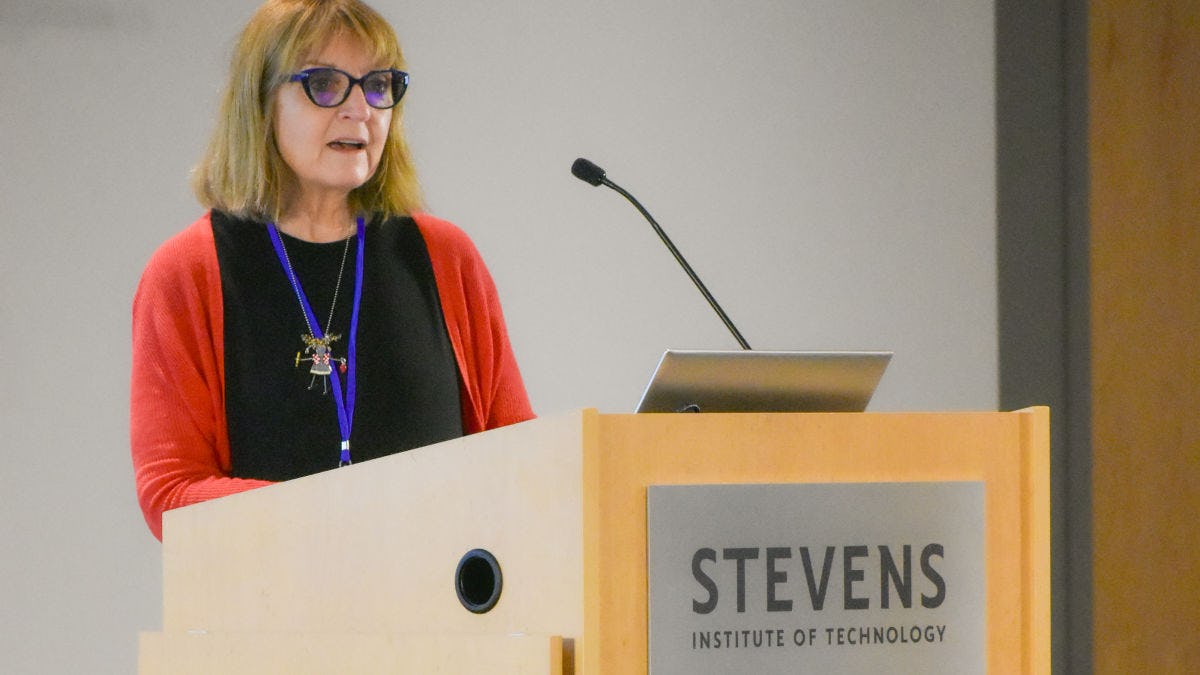 Helen Mayberg speaks during the BI 2023 Conference at Stevens in early August.