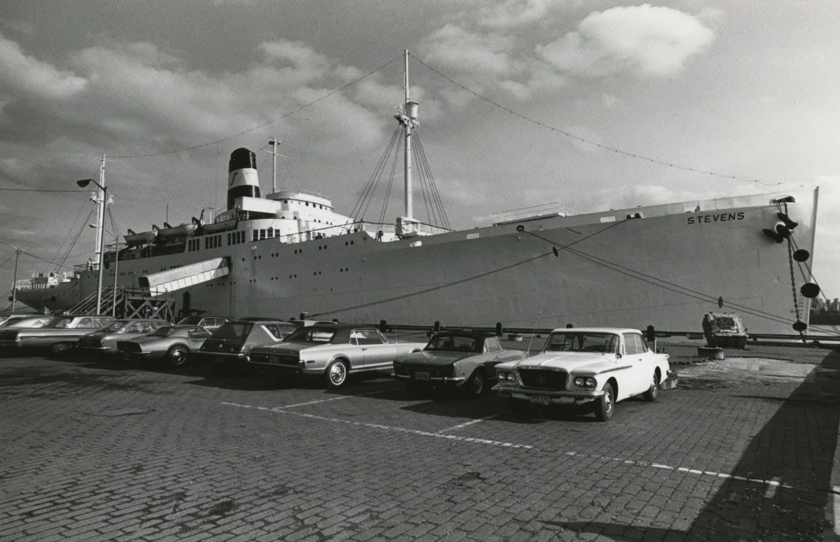 S.S. Stevens moored at Eighth Street Pier