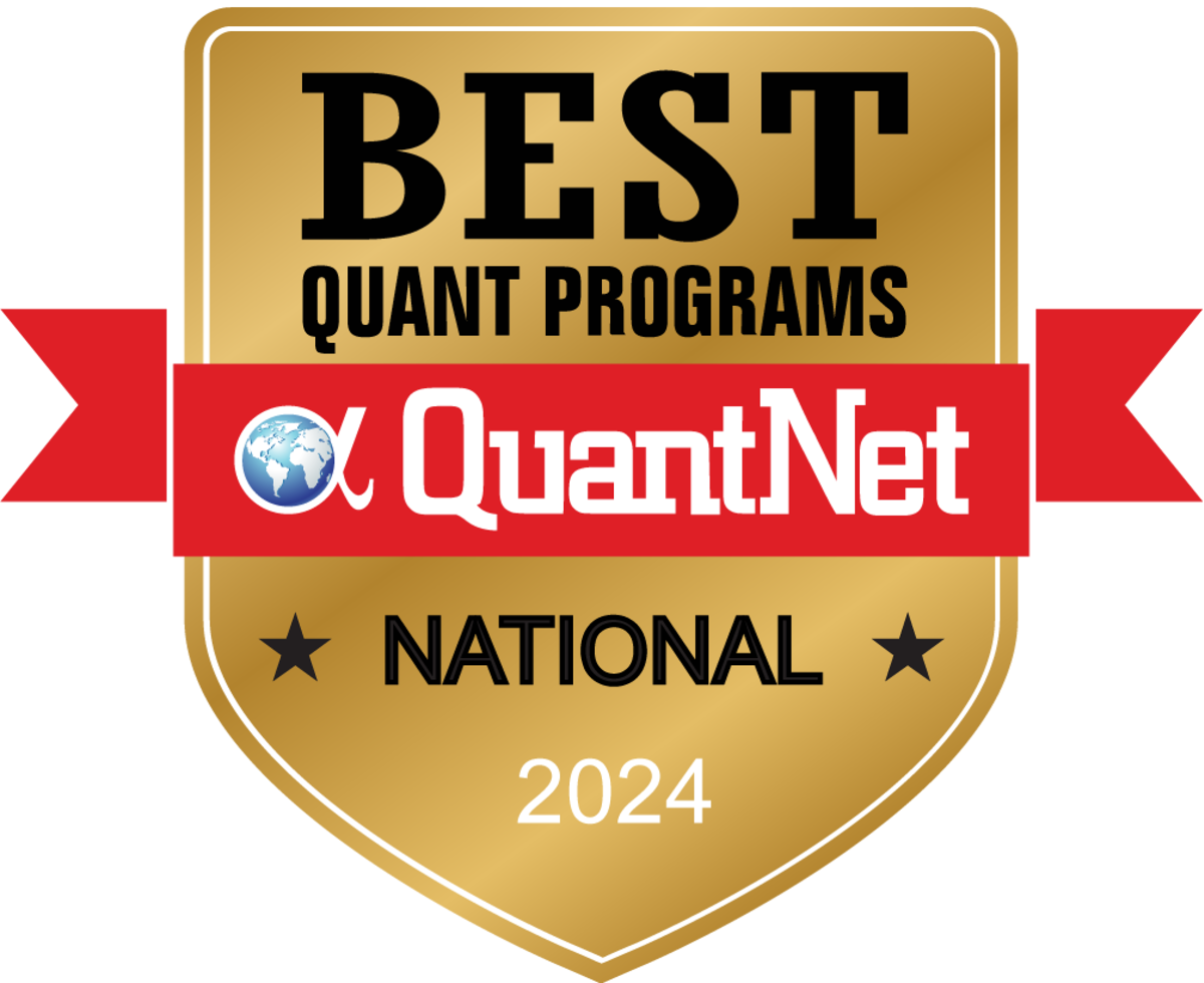 An award reading Best National Quant Programs 2024