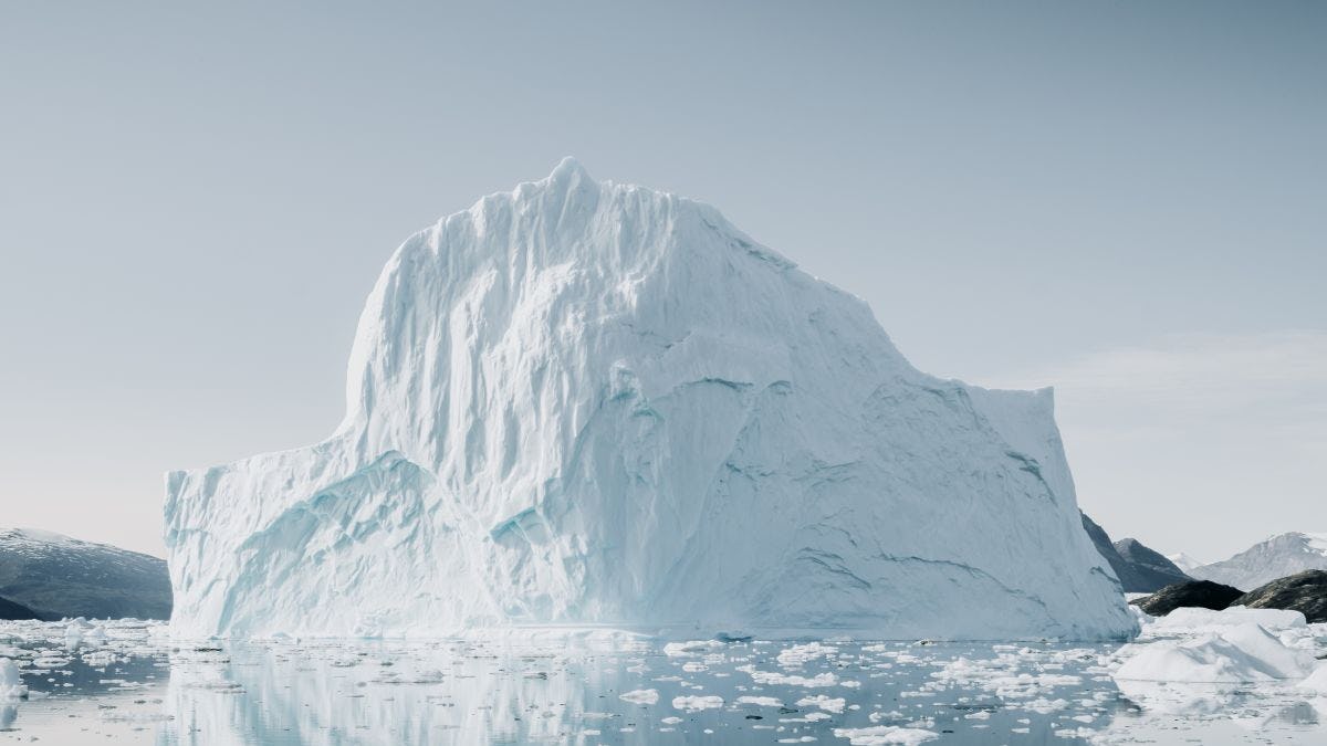 Melting iceberg, symbolizing global warming