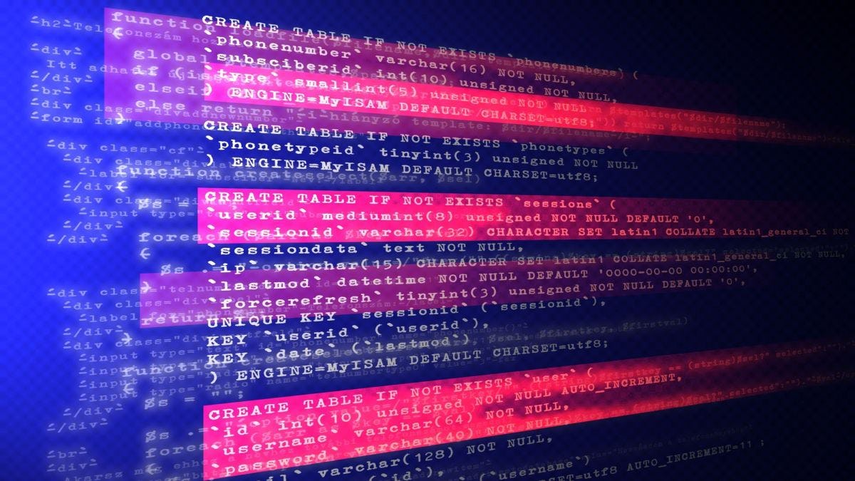 computer code on a screen
