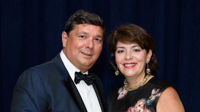 Edwin A Stevens Society Chair Maria Ramirez-González with her husband