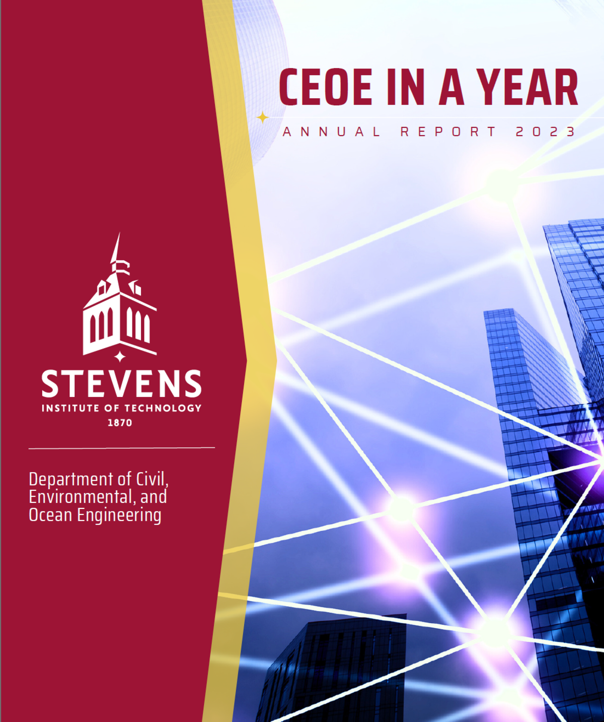 Stevens Department of Civil, Environmental and Ocean Engineering CEOE in a Year 2023 Annual Report cover