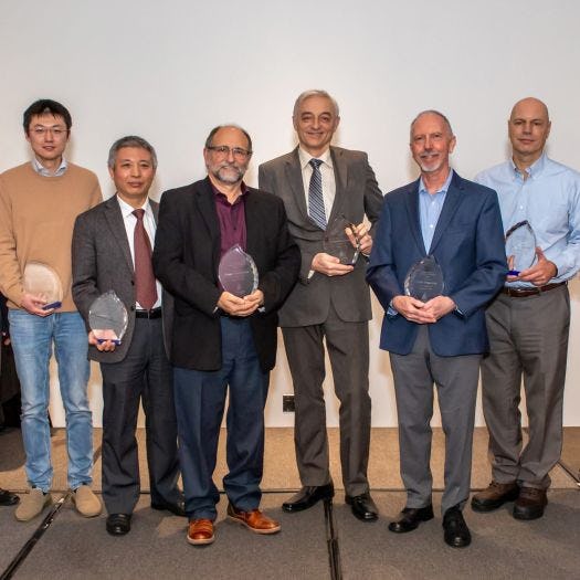 SES Faculty Awards winners 2022 with Dean Zu
