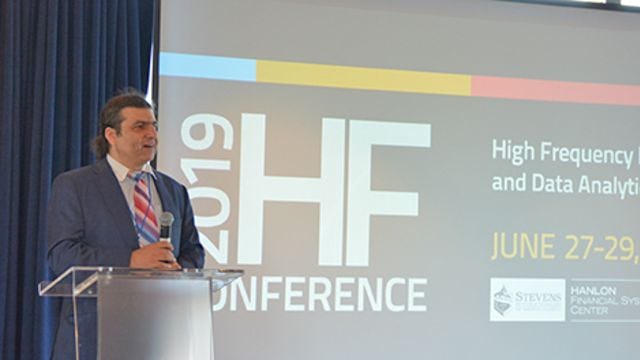 Ionut Florescu welcomes guests to HF2019.