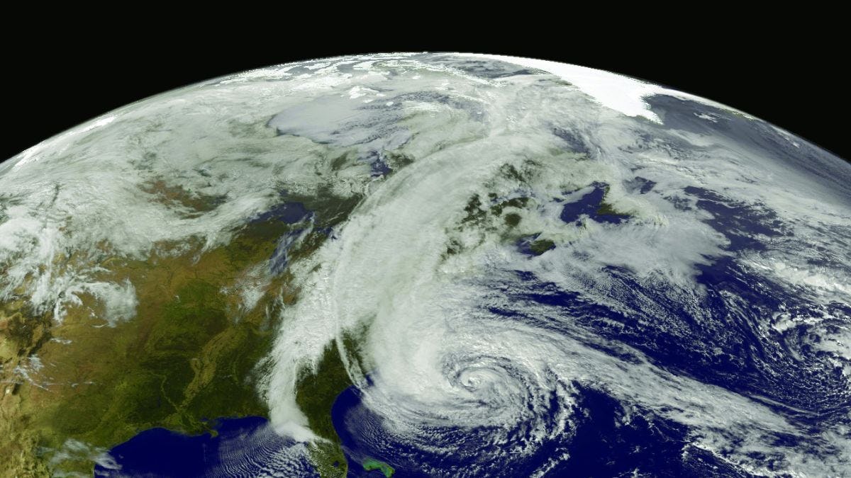 Satellite image of hurricane