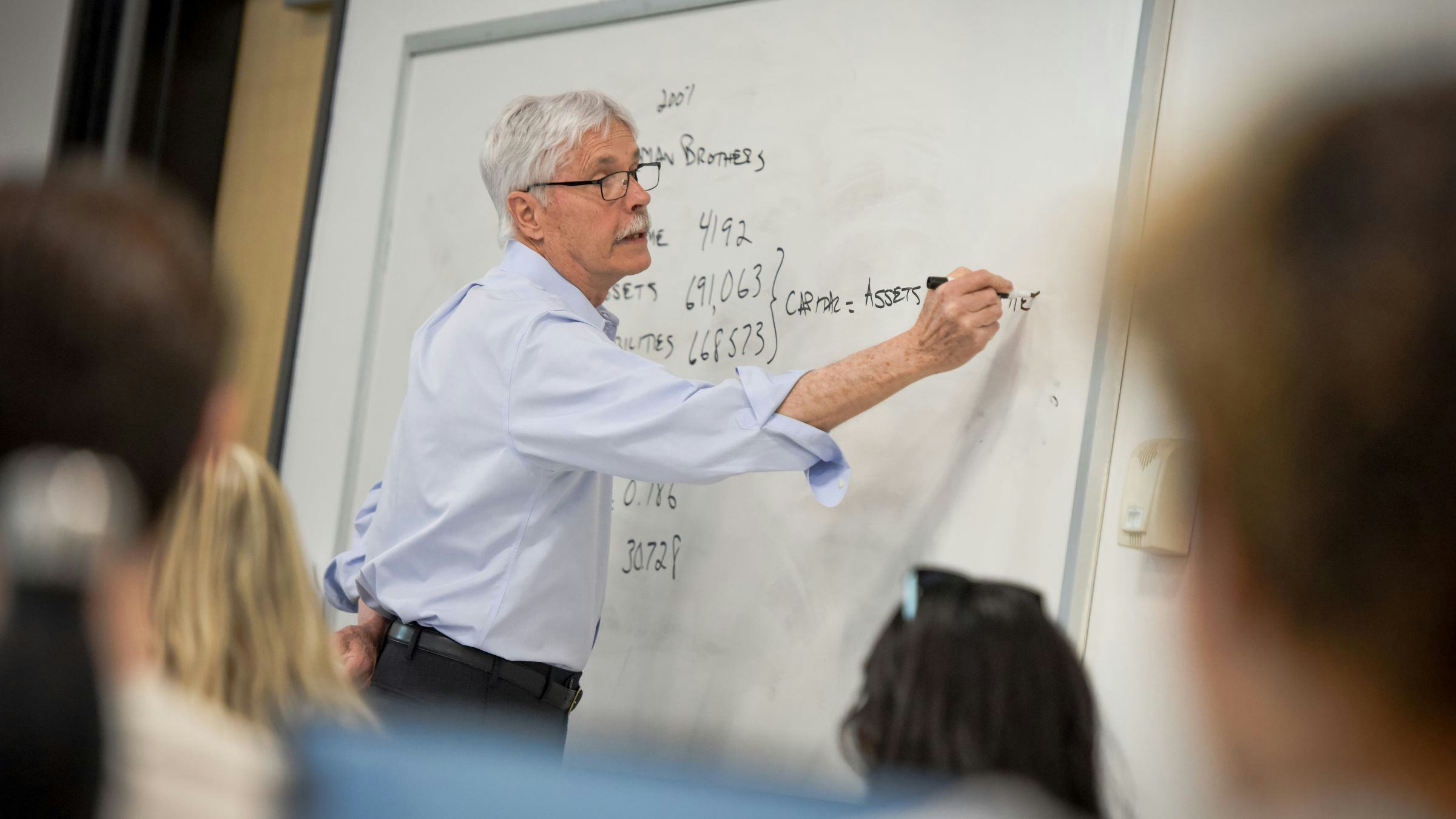 Professor teaching Macroeconomics class
