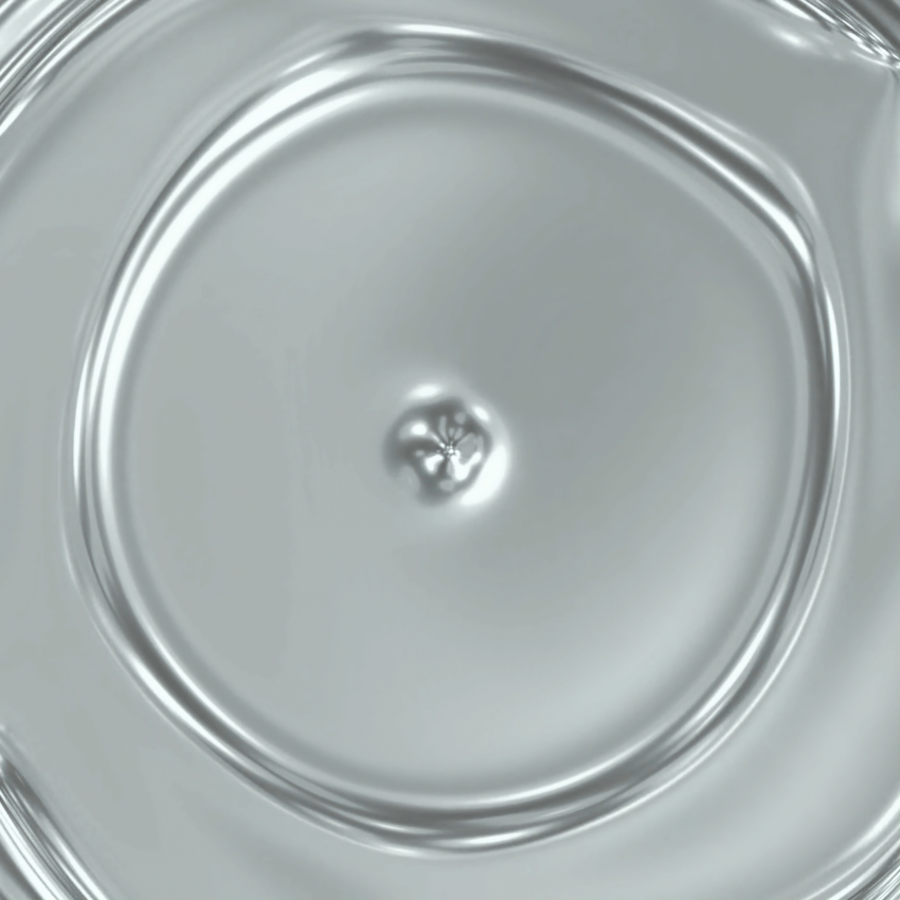 metallic liquid with circular waves on surface
