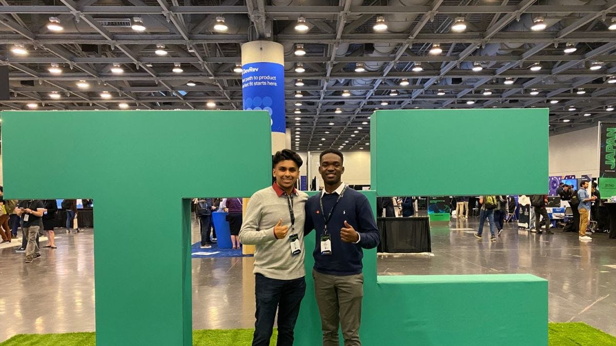 Krish Nair and Alex Simeon at Tech Crunch