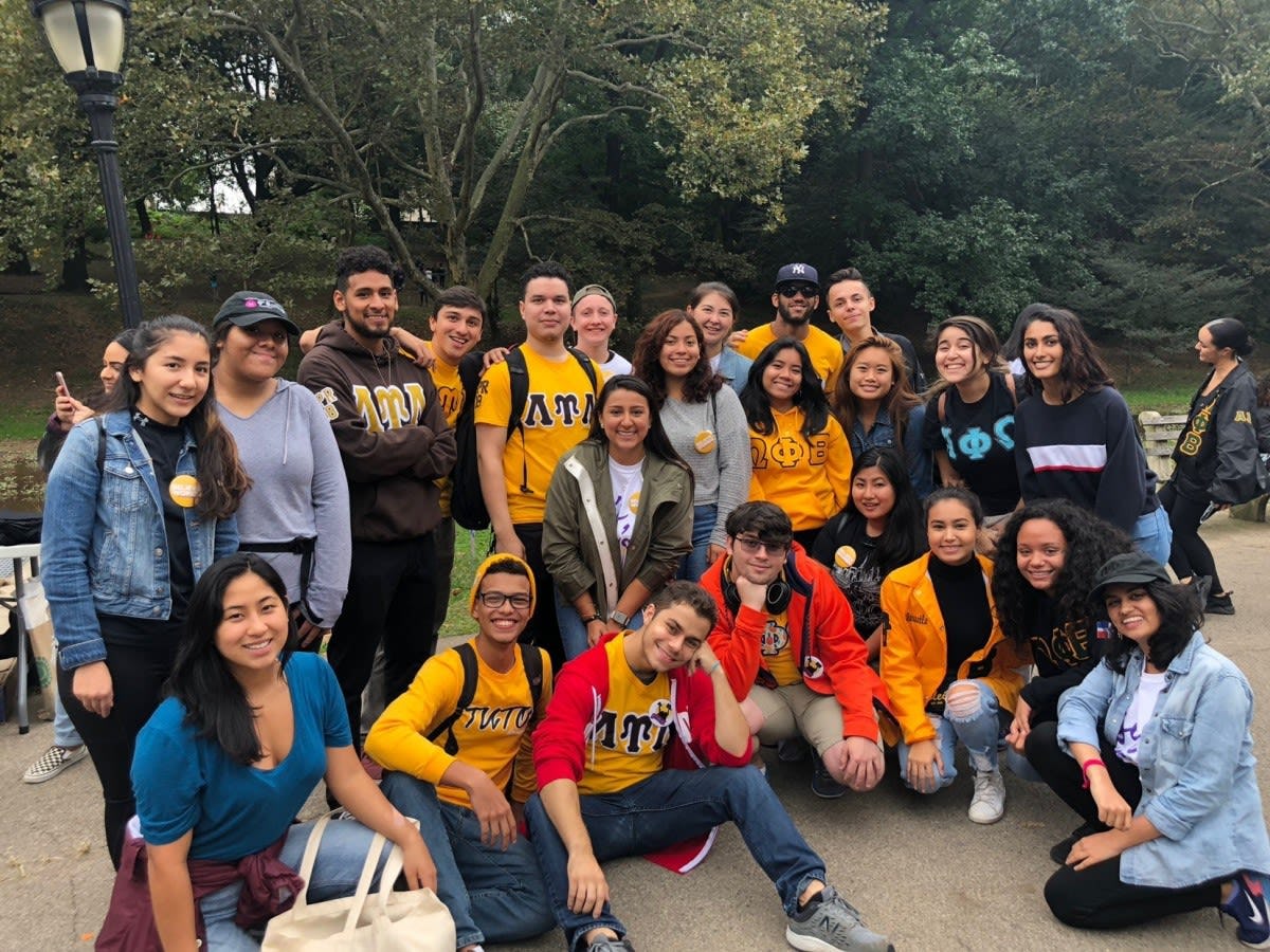 Members of Omega Phi Beta attend the Ray of Hope Walk