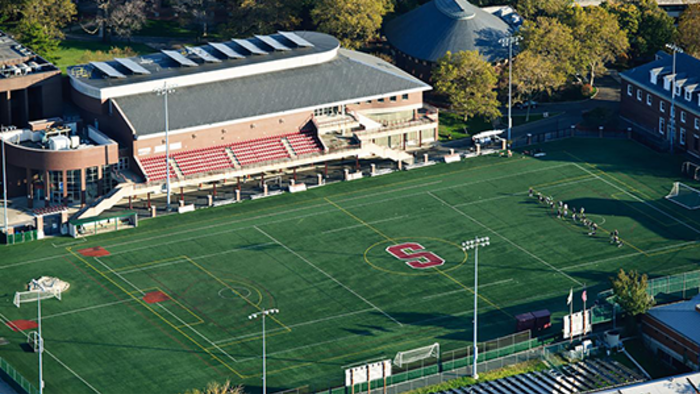Aerial view of Stevens athletics field