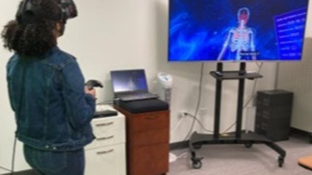 Student in XR Lab