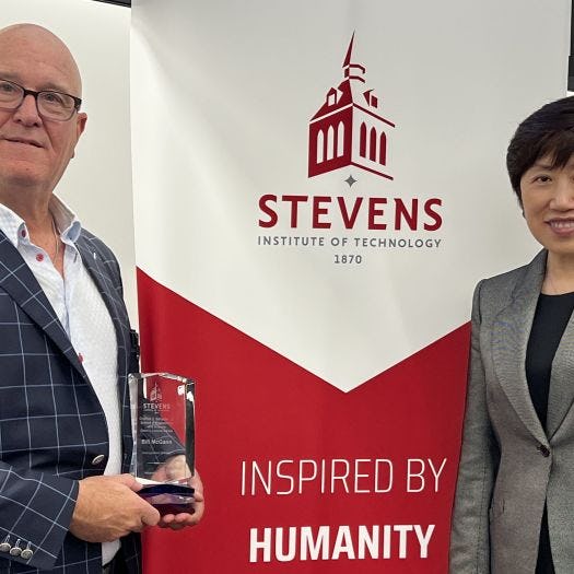 Bill McGann and Jean Zu at the School of Engineering and Science Dean's Lecture Series