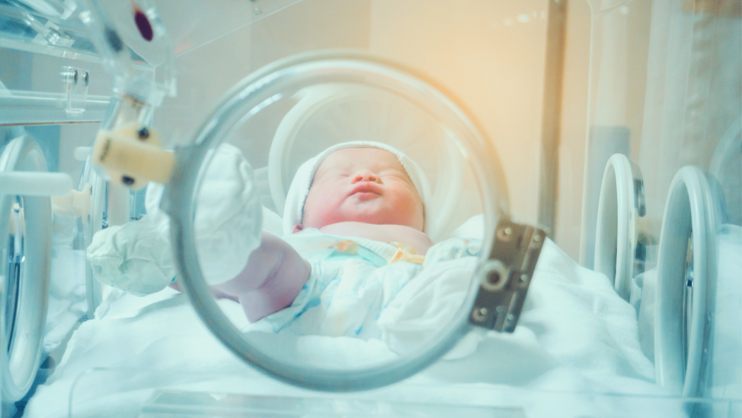 Baby in incubator