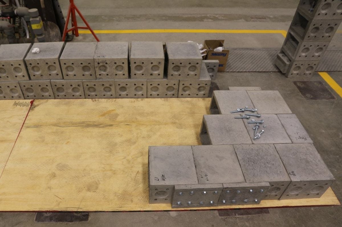 LEGO-inspired smart concrete blocks