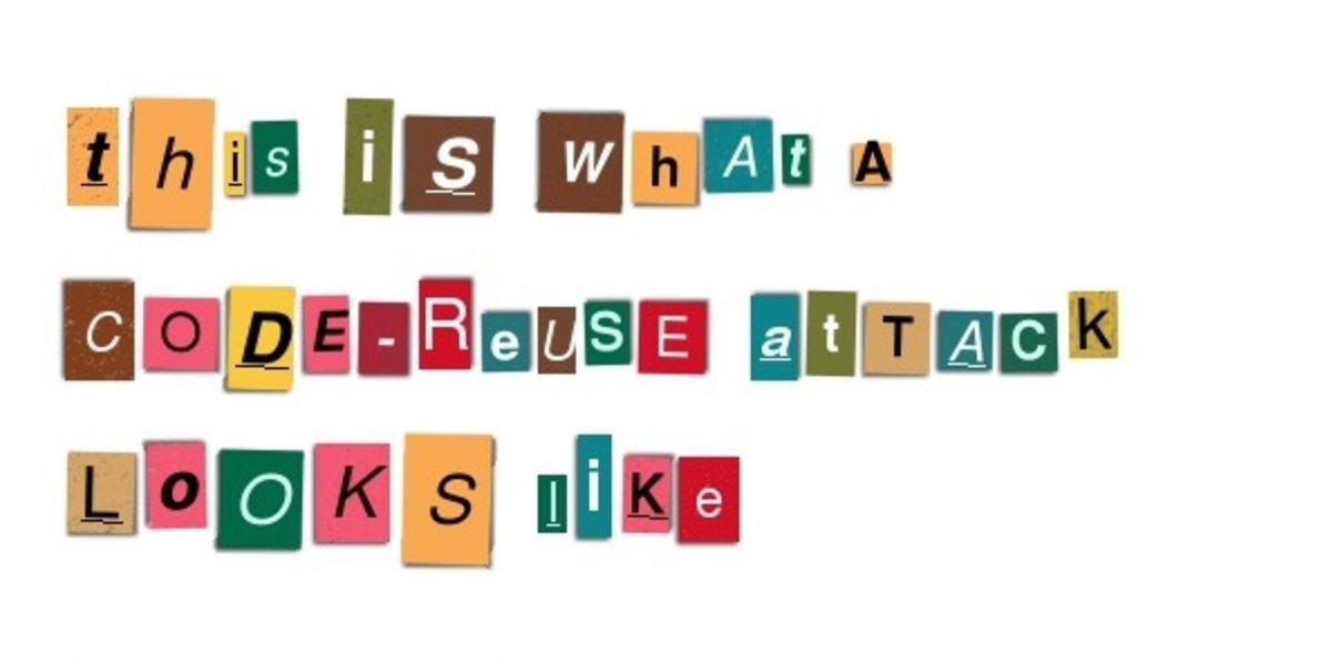A cut and paste ransom note illustrating a code-reuse attack. CREDIT: Ransomizer.com